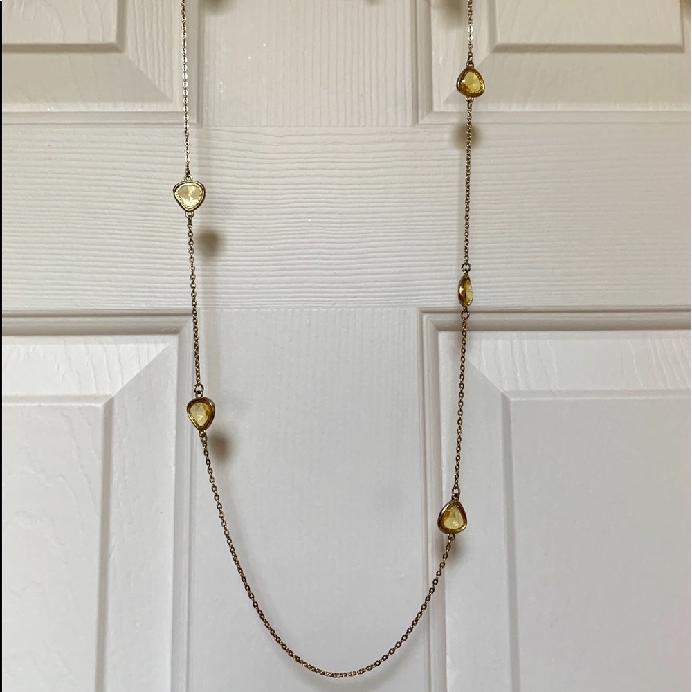 Gold tone with amber stones